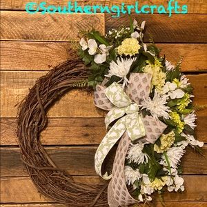 Easter grapevine wreath